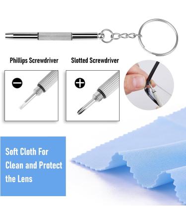 Telooco Glasses Repair Tool Set - Silicone Nose Pads Small Screws Tweezers & Cleaning Cloth - Nasal Cushion Repair Kit - Buy Online on GoSupps.com