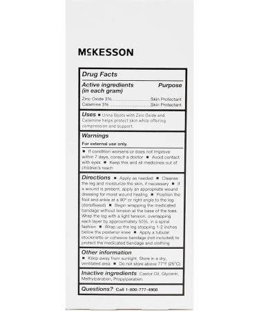 McKesson Unna Boot with Zinc Oxide and Calamine, 4x10 yd, 12 Pack - Non-Sterile Roll - Buy Online on GoSupps.com