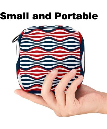 Stylish Storage Bags for Women: American Stripes & Waves - Perfect for Menstrual Cups & Tapes - Buy Online on GoSupps.com