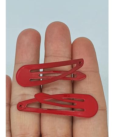 6 PCS Metal Snap Hair Clips - Red Hair Grips 5CM Long - Buy Online on GoSupps.com