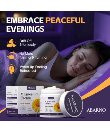 abarno Magnesium Lotion | Magnesium Cream for All skin types Bedtime Routine Fast-Absorbing Non-Greasy Unscented for Legs Calves & Feet 4.23 oz - Buy Online on GoSupps.com