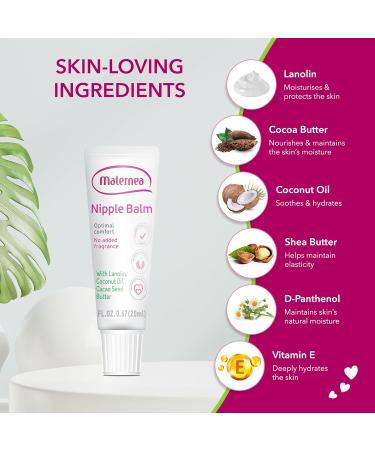 Maternea Nipple Balm - Pregnancy Essential for Breastfeeding Care (20ml) - Buy Online on GoSupps.com