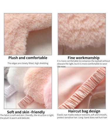 Plush Sleep Mask - Soft Comfortable Eye Cover for Women Men - Pink - Buy Online on GoSupps.com