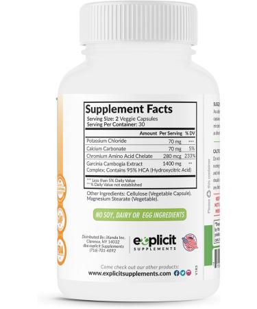 Garcinia Cambogia 95% HCA Natural Simple & Pure Weight Loss Supplement Max Strength 1400mg 1 Month - Buy Online on GoSupps.com