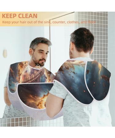 Sport Burning Ball Beard Bib Apron | Beard Hair Catcher for Men | Perfect Gift for Father's Day Anniversaries & Christmas | Includes 2 Suction Cups - Buy Online on GoSupps.com