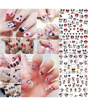 Cute Cartoon 3D Nail Art Stickers - Self Adhesive Design Decals for Women, Kids & Girls - 5 Sheets - Buy Online on GoSupps.com