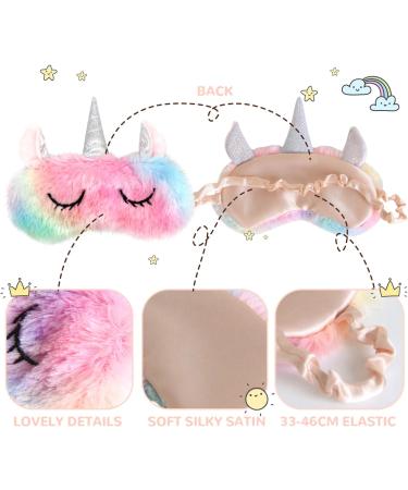 Homewins Plush & Silk Sleep Mask for Women | Light-Blocking Unicorn Eye Mask for Comfortable Sleep & Parties - Buy Online on GoSupps.com