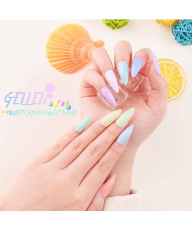 GELLEN 28 Pack Gel Nail Polish Kit - Glossy/Matte Top Coat, Base Coat, Pastel Shades, Soak Off Gel Colors Set - Starter Set for Candy Pastels - Buy Online on GoSupps.com