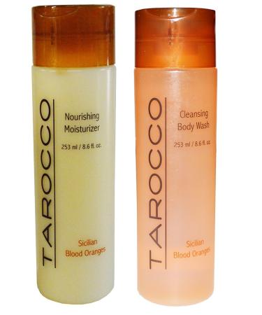Baronessa Cali Tarocco Skin Care Set: Sicilian Blood Oranges Nourishing Moisturizer Body Lotion + Cleansing Body Wash - 8.6 Ounce