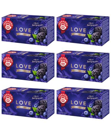 DEKOND TEEKANNE - Love Blueberry & Blackberry (NEW) - Blueberry and Blackberry Fruit Teas - 6 x 20 tea bags