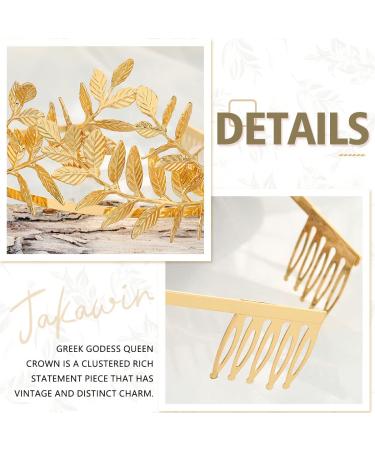 Jakawin Gold Leaf Wedding Crown & Tiara for Women - HB009 (Gold) - Buy Online on GoSupps.com