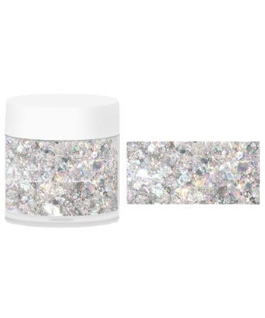 Rosixehird Glitter gel for body face eyes hair nails holographic festivals - Thick eyeshadow no glue needed