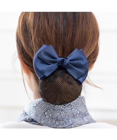 2 Pieces Hair Bowknot Bun Covers | Elastic Mesh Hair Caps for Nurses & Flight Attendants - Shop Internationally! - Buy Online on GoSupps.com