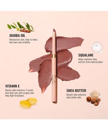 OULAC Crayon Yeux Waterproof Eye Liner et Lip Liner Prune Mat avec Couleur Intense Eyeliner Anti-salissures Texture Lisse et Cr meuse Tenue 12h+ Vegan (L07) Heartfelt LL07 Heartfelt - Buy Online on GoSupps.com