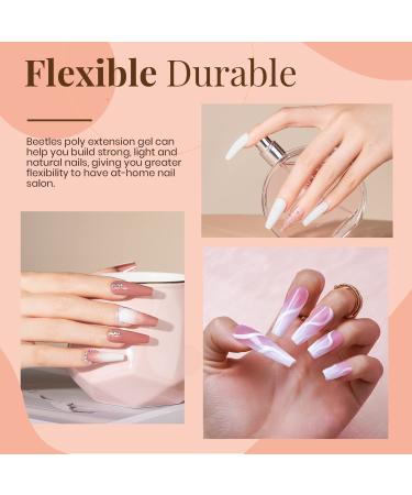 Beetles Poly Extension Gel Nail Kit - Pink Nude All-in-One French Kit with Mini Lamp - Nail Art Starter Kit for Halloween Nails - Buy Online on GoSupps.com