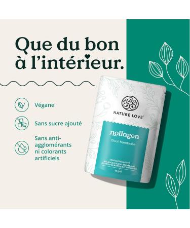 NATURE LOVE Nollagen - 500 g of powder - vegan collagen - raspberry taste - purely vegetable equivalent of the product Collagen powder - laboratory tested produced in Germany - Buy Online on GoSupps.com
