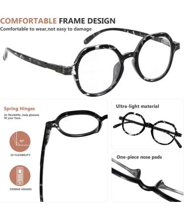 Eyekepper Retro Design Reading Glasses for Women & Men - Vintage Small Lens Eyeglasses +1.50 Diopter Transparent Tortoise - Buy Online on GoSupps.com