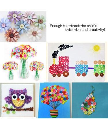 Greentime Mixed Color Round Resin Buttons - 600-700 PCS Assorted Sizes for Crafts & Sewing DIY - Rainbow Handmade Ornament Buttons - Buy Online on GoSupps.com