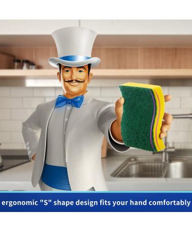 MR.SIGA Heavy Duty Scrub Sponge 24 Pack - Size 11x7x3cm - Long-Lasting Cleaning Sponges - Buy Online on GoSupps.com