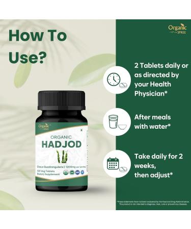 ORGANIC SPREE Hadjod & Black Gum (Gond Siyah) USDA Organic Cissus Quadrangularis 120 Tablets & 200g Plant-Based Gum Supports Joint Strength & Overall Wellness* - Buy Online on GoSupps.com