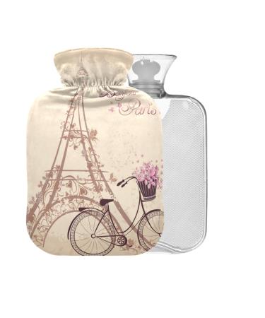 Hot water bottle with cover 2 l large for pain relief back pain heat-cold therapy