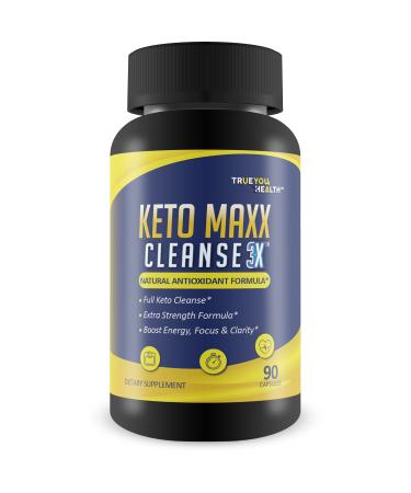 Keto Maxx Cleanse 3X - Keto Friendly Cleanser - 90 Day Supply - Cleanse & Detox Support - Help Flush Waste Toxins & Impurities - Aid Digestion Gut Health & Reduced Inflammation - Boost Energy