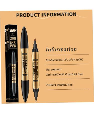 Eyebrow Pencil 2 in 1 Dual-ended Liquid Eyebrow Pen Waterproof & Long Lasting Smooth Liquid Eyeliner Pen Four-tip Brow Pencil Light Coffee - Buy Online on GoSupps.com