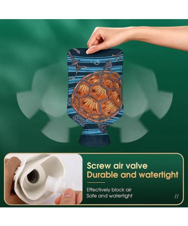 Hot Water Bottle with Lid - Sea Turtle Design for Pain Relief Cramps & Foot Warmer Ideal for Hot and Cold Therapy - Buy Online on GoSupps.com