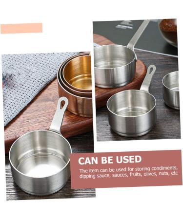 Ciieeo 5pcs Stainless Steel Sauce Cup Chip and Dip Bowl Dipping Sauce Plates Seasoning Cup Stainless Steel Portion Cups Dipping Sauce Bowl Vinegar Dipping Bowls Snack Plate Sauce Pot Mini 10x6cmx5pcs Silverx5pcs - Buy Online on GoSupps.com