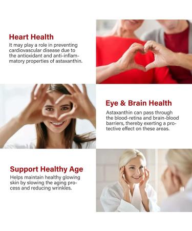Astaxanthin 24mg Softgels - Immune & Antioxidant Support - Cardiovascular, Brain & Eye Health - Vegan (60 count) - Buy Online on GoSupps.com