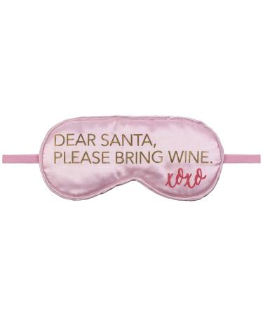 Christmas Themed Light Blocking Sleep Eye Mask (Dear Santa Please Bring Wine)