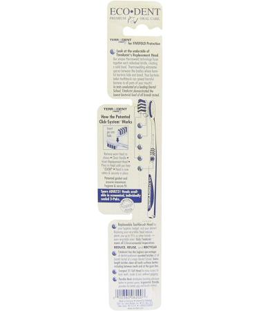 Eco-Dent Terradent Med5 Adult Toothbrush with Spare Head - Eco-Friendly Dental Care - Buy Online on GoSupps.com