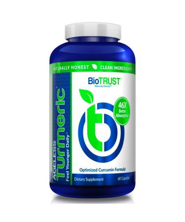 BioTrust Ageless Turmeric  CurcuWIN Turmeric Extract  46x More Bioavailable  High Absorption Long Lasting Curcumin with Ginger Extract  Healthy Inflammation and Antioxidant Support (60 Capsules)