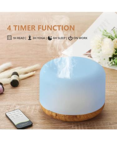 500ml Oil Diffuser with 15x10mL Essential Oils | Aromatherapy Diffuser for Large Room | 2 Mist Modes, 4 Timers, 7 Ambient Lights | Waterless Auto Off | Home & Office Aroma Diffuser (Log Color) - Buy Online on GoSupps.com