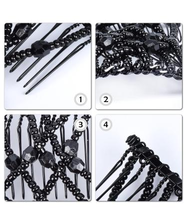 Buy Besbomig 5-Piece Pearl Hair Clip Set | Stretchable Hair Combs & Clinging Pins for Women & Girls | Stylish Hair Accessories - Buy Online on GoSupps.com