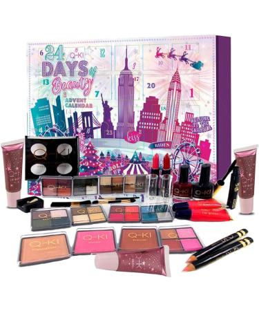 QKI London Makeup Calendar 2023 | Beauty Advent Set for Women & Teens - New York Theme | 2023 Christmas Present - Buy Online on GoSupps.com