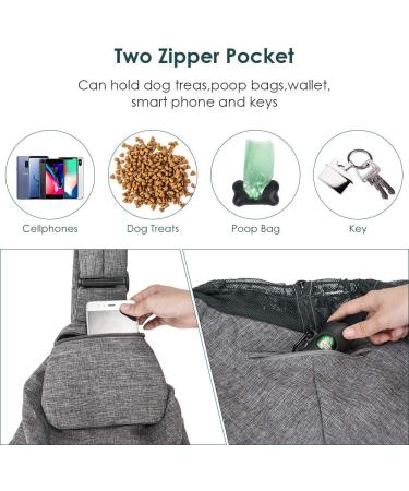 Buy NASJAC Hands-Free Dog Carrier Bag Comfortable Sling with Adjustable Strap & Zip Pocket for Small Dogs & Cats - Ideal for Outdoor Travel - Buy Online on GoSupps.com