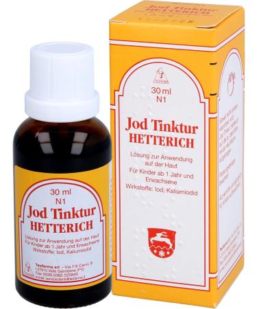 Iodine Tincture Hetterich 30ml - Best Quality Antiseptic Solution | PZN: 3237398 - International Shipping Available - Buy Online on GoSupps.com