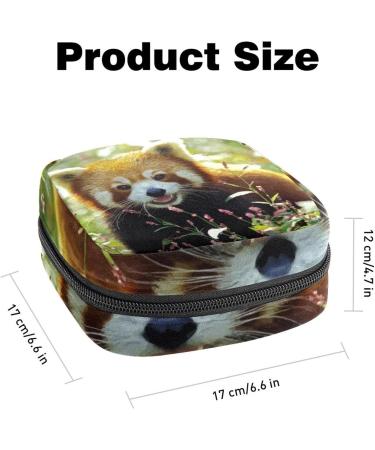 Red Panda Menstrual Pad Bag with Zipper | Ladies Napkin & Tampon Pouch for Women & Girls - Buy Online on GoSupps.com