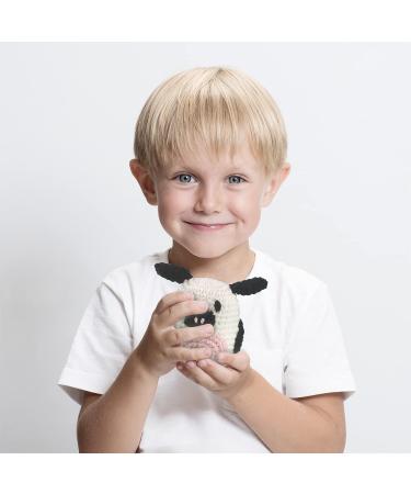 LEISURE ARTS Pudgies Animals Crochet Kit - Cow | Complete DIY Amigurumi Crochet Kit for All Ages - Buy Online on GoSupps.com