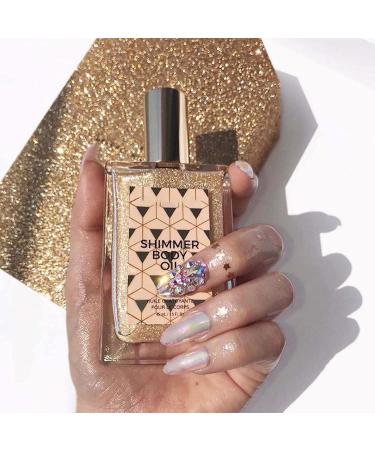 Bronzer Highlighter Liquid - Body Shimmer Oil Highlighter Face Waterproof Illuminator Glow for Shimmer Lotion for Face and Body Cosmetics 45 ml - Buy Online on GoSupps.com