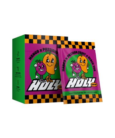 HOLY Iced Tea Lot de 10 bo tes de d gustation Mango x Fruit de la passion avec go t mangue x fruit de la passion | 10 portions d'antioxydants et de superaliments | Th glac sans sucre | Mango x Passionfruit