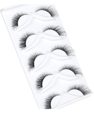 ALICROWN HAIR Cat Eye Lashes Fluffy False Eyelashes Strip Fox Lashes Wispy Natural Fake Eyelashes Fairy Long Tail False Lashes 5 Pairs C- Fluffy - Buy Online on GoSupps.com
