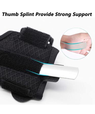 LuckyBunny Adjustable Wrist Support Brace with Thumb Spica Splint for Tendonitis, Carpal Tunnel & Arthritis - Grey, One Size Fits Both Hands - Buy Online on GoSupps.com