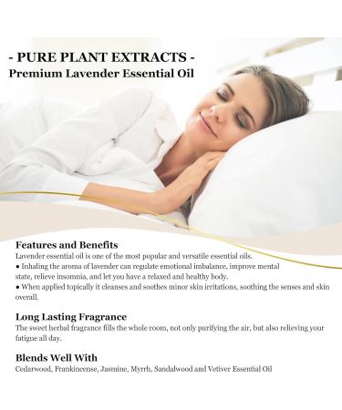 Lavender Essential Oil 118ml - Pure & Natural Aromatherapy Diffuser Oil for Home Relaxation - Buy Online on GoSupps.com