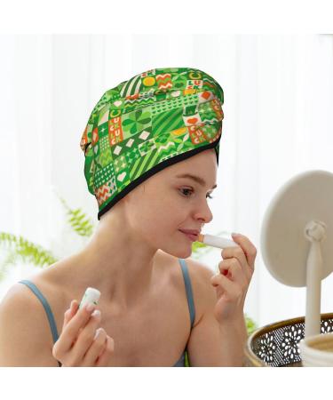 Hair Towel Wrap - Quick Drying Towel Turban with Button | Perfect for St. Patrick's Day - Buy Online on GoSupps.com