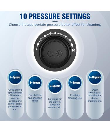 Sawgmore Mouth Shower - Electric Interdental Cleaner with 10 Pressure Levels 600ml Capacity 5 Nozzle Tips - Perfect Oral Irrigator for Home Use (Black) - International Shipping Available - Buy Online on GoSupps.com