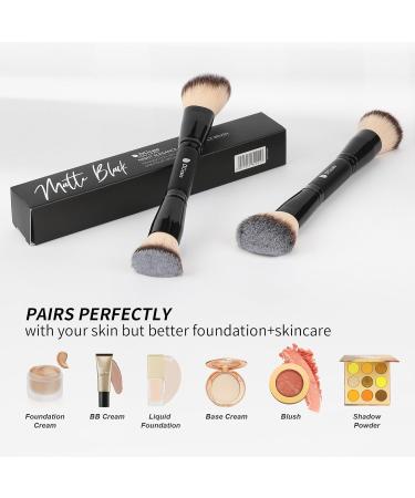 DUcare Double Ended Foundation Brush - Perfect for Liquid Powder & Cream Makeup Blend Like a Pro - Buy Online on GoSupps.com