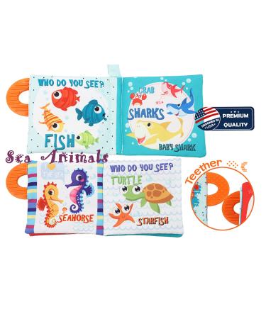 First Soft Cloth Crinkle Books for Babies Infants Toddlers Baby Books 0-6 Months Infant Baby Toys 6 to 12 Months 1 2 3 Years Old Baby Girl Boy Shower Gifts Set  Early Learning Education Sensory Toys - Buy Online on GoSupps.com