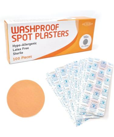 JFA Washproof Spot Plasters 22x22mm - 100 Plasters Per Box - Buy Online on GoSupps.com